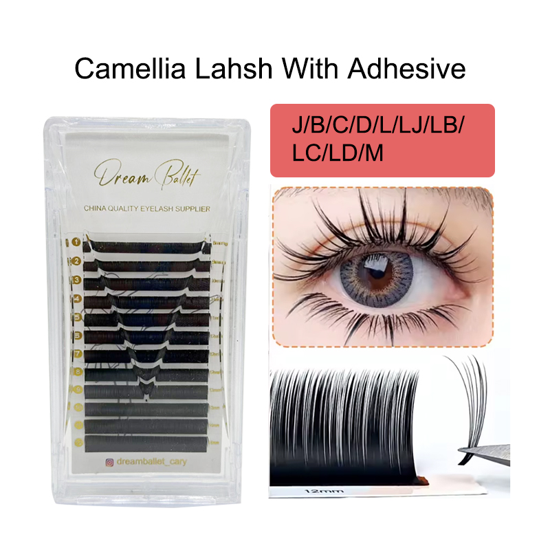 Eyelash Extension C Curl - Rzęsy Dream Ballet Camellia z klejem