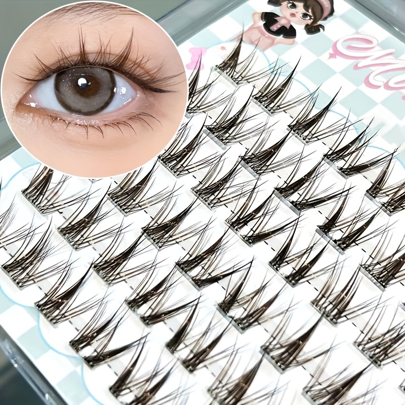 Eyelash Extension C Curl - Sztuczne rzęsy Mixiaohe, jasnobrązowe, bez kleju,