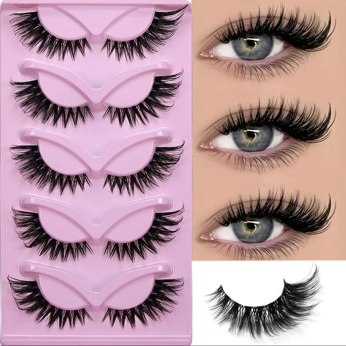 Eyelash Extension Volume Cat Eye - 5 Par Sztucznych Rzęs w Stylu