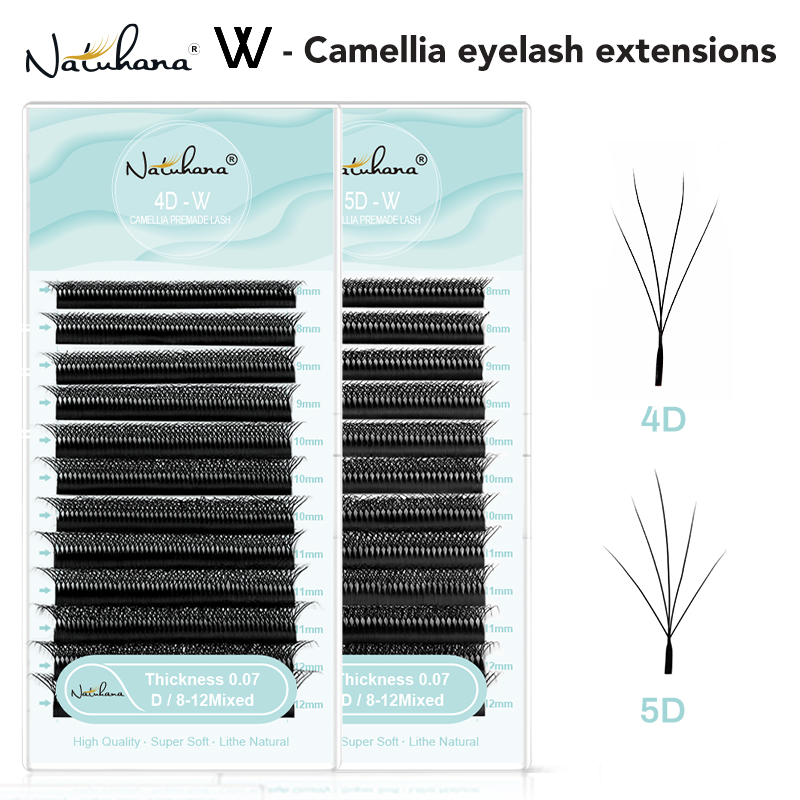 Eyelash Extension C Curl - NATUHANA Camellia W Lashes 3D 4D